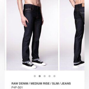 P4P people 4 peace selvedge denim medium rise raw denim 32X34